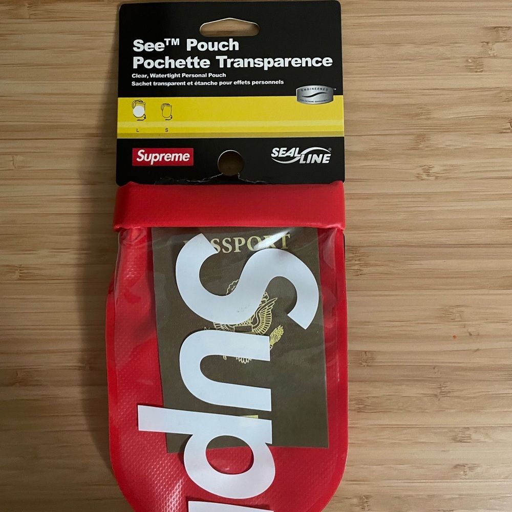 Supreme Sea Pouch Transparent Red NWT